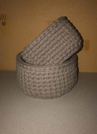 Корзины для хранения мелочей из трикотажной пряжи