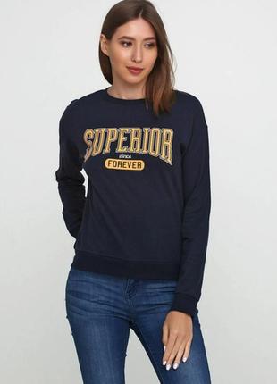 Свитшот женский h&m 0490794 xs темно-синий