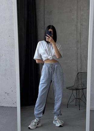 Стильні круті двокольорові штани джогери3 фото