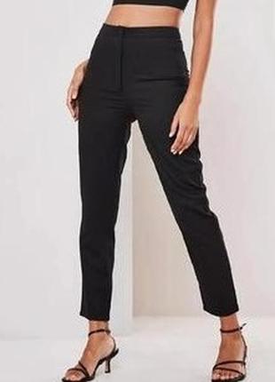 Класичні чорні брюки missguided tall із завищеною талією розмір m1 фото
