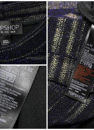 Круте стильне брендове плаття "topshop" з люрексом. розмір uk10/eur38.9 фото
