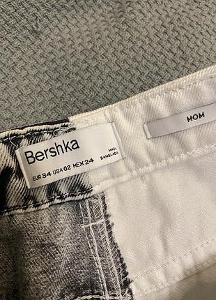 Джинсы мом bershka двухцветные4 фото