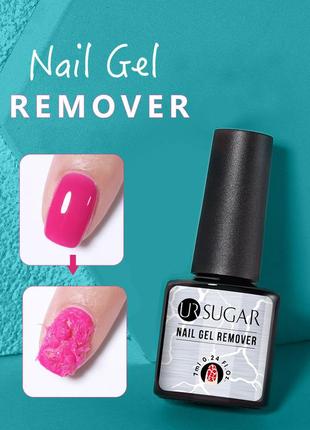 Засіб для зняття гель-лаку ur sugar gel remover soak off рідина для нігтів - гель ремувер2 фото