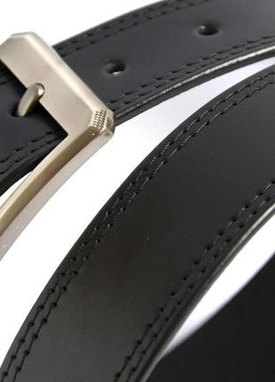 Ремінь чоловічий шкіряний чорний джинсовий 40 мм із тисненням sennit t.s.p. handmade3 фото