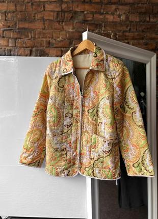 Malvin germany women's vintage full zip rare printed premium jacket винтажная, премиальная, женская куртка