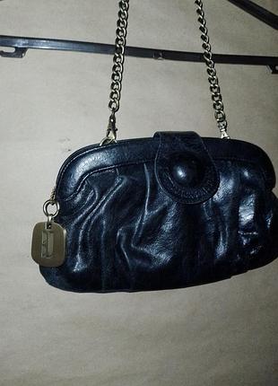 Betty jackson black mini  сумочка шкiряна иаленька оригiнал