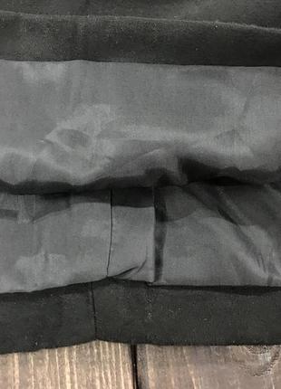 Короткая юбка из искусственной замши4 фото