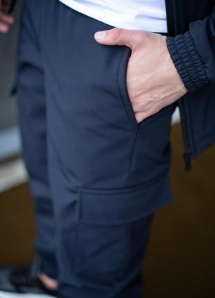 Теплые штаны softshell "intruder" синие5 фото