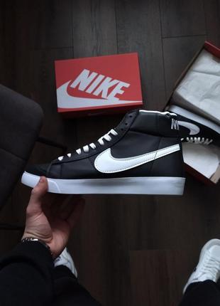 Nike blazer mid 77 black3 фото