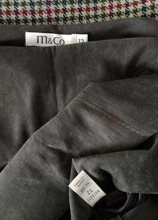 Р 12 / 46-48 стильная демисезонная коричневая хакки юбка юбочка спідниця годе длинная стрейчевая m&c5 фото