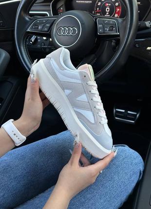 Кроссовки new balance ct302 white light grey suede