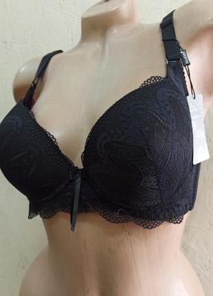 Biweier бюстгальтер ліфчик чорний на пушапі з мереживом р 85с 90с