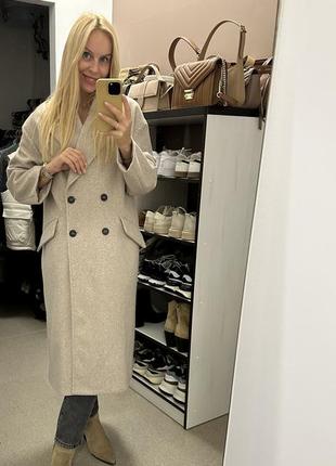 Идеальное плотное пальто от бренда zara4 фото