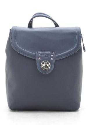 Стильный женский городской рюкзак david jones sf005 синий5 фото