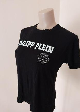 Футболка philipp plein р m-l черная с коротким рукавом