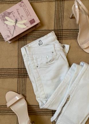 Білі джинси скіні h&m