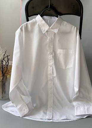 Белая рубашка оверсайз