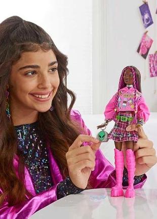 Mattel барби экстра 19 в розовом худи с пандой.6 фото