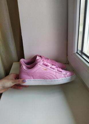 Лаковые кроссовки, кеды puma basket оригинал1 фото