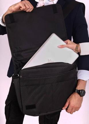 Мужская деловая сумка для документов, ноутбука, сумка-мессенджер4 фото