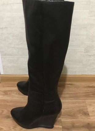 Кожаные демисезонные сапоги