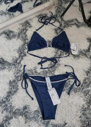 Купальник primark темно-синій жіночий купальник відомого бренду