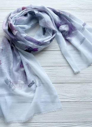Котоновий шарф з квітковим принтом , виробник туреччина.