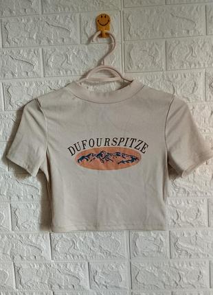 Топ футболка в рубчик shein