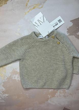 Свитер zara 0-1 месяц. 56 см