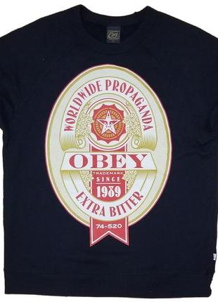 Лонгслів obey worldwide propaganda extra bitter long sleeve crew sweatshirt made in usa