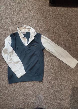 Жилет из имитации рубашки