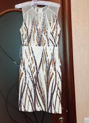 Шикарное платье, вышивка, пайетки