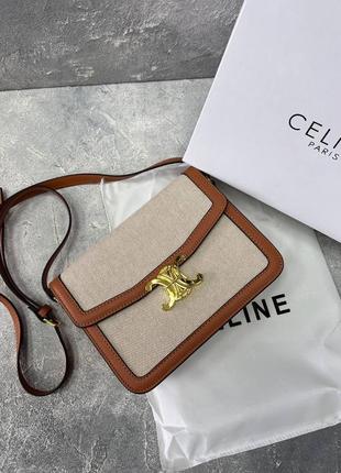 Сумка в стилі  celine канва + текстиль