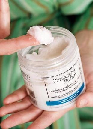 Christophe robin cleansing purifying scrub with sea salt la french riviera очищающий шампунь с эффектом пилинга