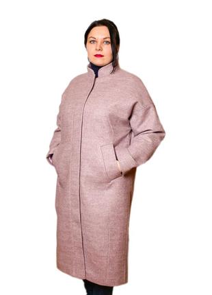 Пальто женское кашемир большие размеры демисезонное миди5 фото