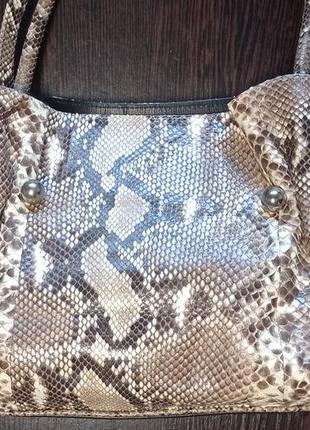 Шикарная сумка из натуральной змеиной кожи2 фото