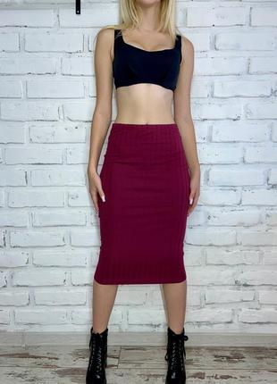 Меди юбка в рубчик shein