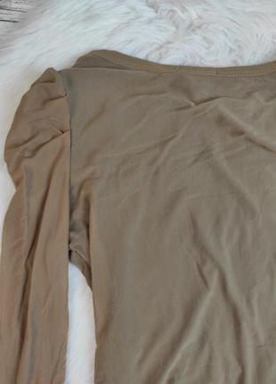 Женская кофта sportsgirl коричневая сеточка двойная со стразами размер 44 s6 фото