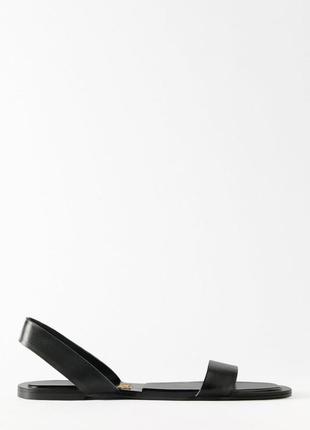 Zara стильные кожаные тапочки босоножки шлепанцы zara (новые 38 размер)7 фото