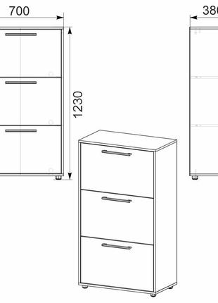 Вертикальная тумба для обуви то-20