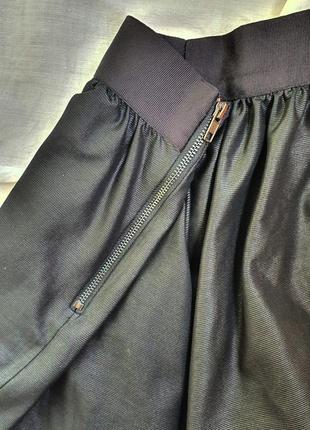 Черная стильная короткая юбка2 фото
