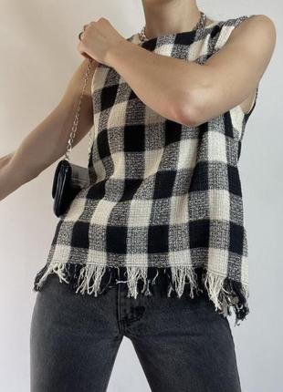 Топ-блуза з фатруної тканини від zara