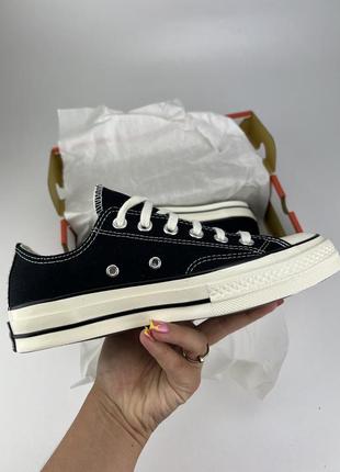 Кеды converse chuck 70 ox 162058c черно белые, оригинальные кеды конверс3 фото