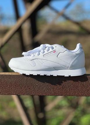 Классические кожаные кроссовки reebok classic leather. оригинал.3 фото