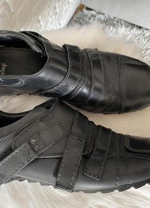Airstep черные кожаные итальянские мужские туфли 44 размера