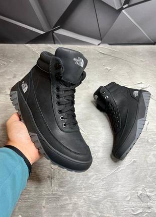 Стильні чорні чоловічі зимові черевики,на зиму,шкіра нубук+хутро, чоловіче взуття на зиму 2023-20241 фото