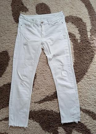 Белые брюки zara8 фото
