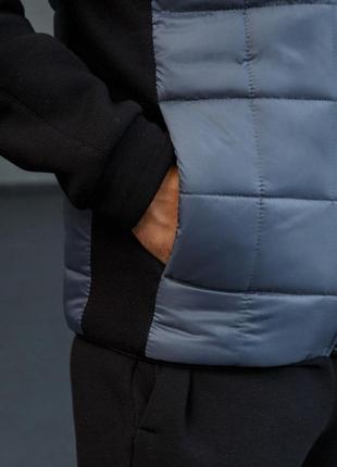 Чоловічий осінь весна тренд 2023 сірий комплект (куртка+штани) відмінної якості2 фото