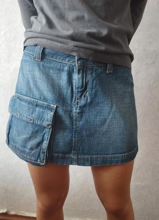 Оригинальная джинсовая юбка от guess jeans1 фото