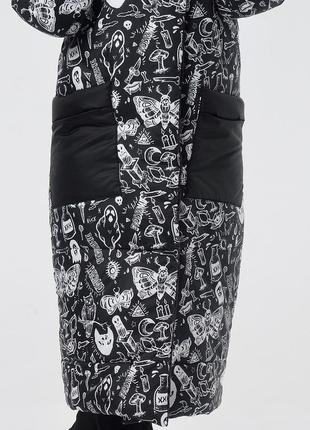 Женское зимнее двусторонее пальто -одеяло с капюшоном 50р5 фото